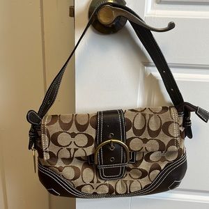 Coach brown leather bag.